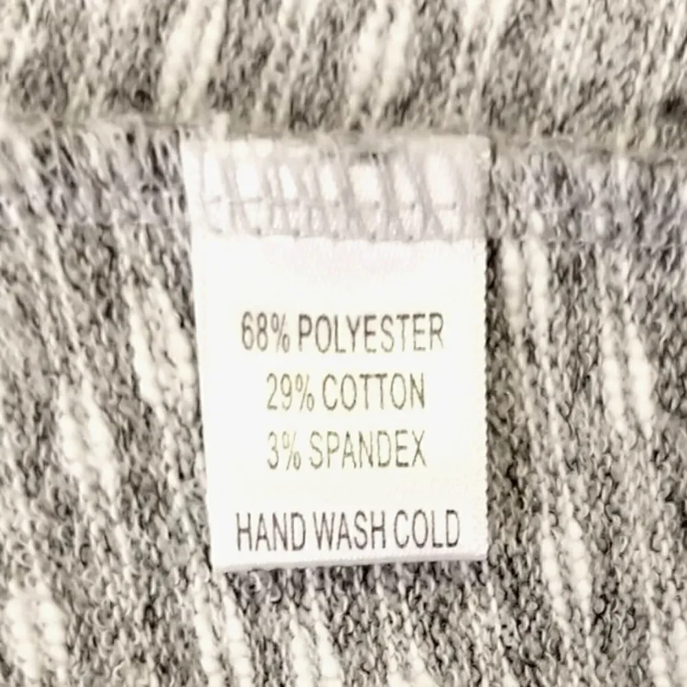 Wonderland By Orange Gray Stripe Textured Off The Shoulder Sweater Size S
